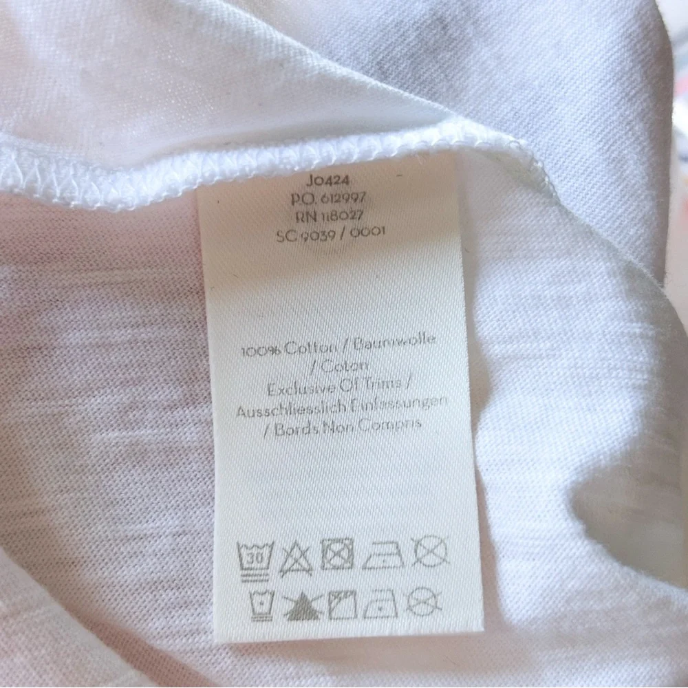 Boden Eloise Jersey Kaftan Tunic Beach Coverup Cotton Boho White Colorful Small - Picture 7 of 16